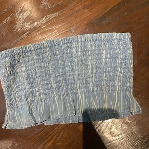 american eagle striped ruched  tube top